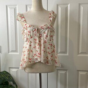 Wild Fable - Women's Scoop Neck Chiffon FlutterTank Top Size M